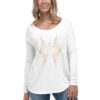 Ladies Abstract Butterfly Long Sleeve Tee