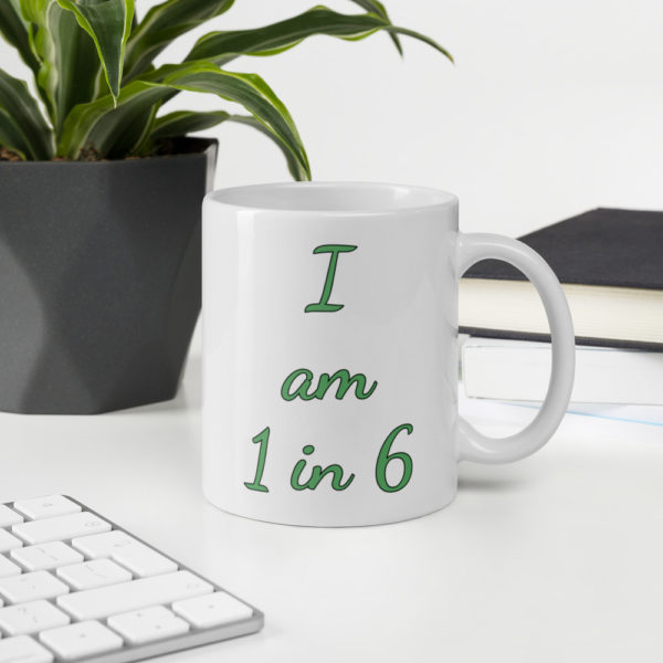 1 in 6 Infertility Awareness White Glossy Mug