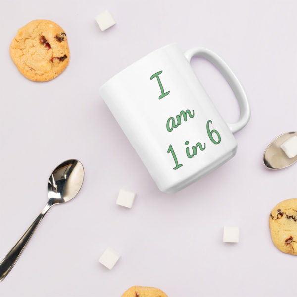 1 in 6 Infertility Awareness White Glossy Mug