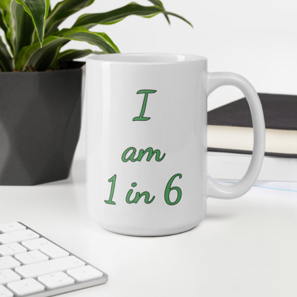1 in 6 Infertility Awareness White Glossy Mug