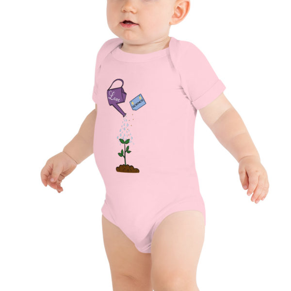 A Lot of Love and a Little Bit of Science Baby short sleeve one piece