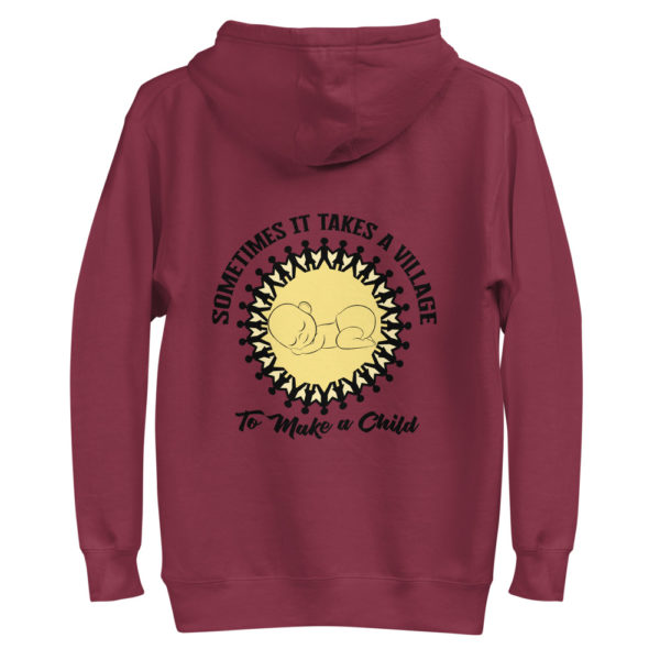 Sometimes it Takes a Village Unisex Hoodie - back design