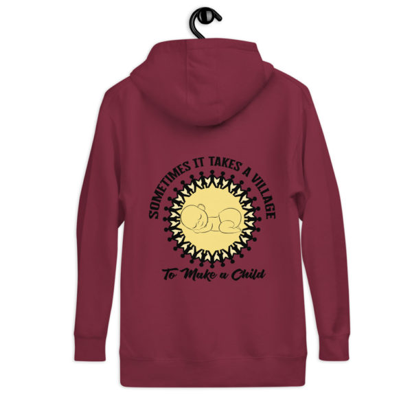 Sometimes it Takes a Village Unisex Hoodie - back design