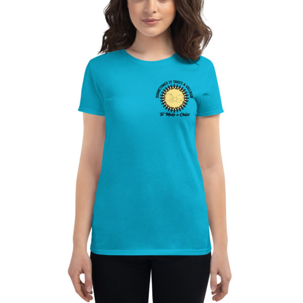 Sometimes it Takes a Village Women's short sleeve t-shirt - small design