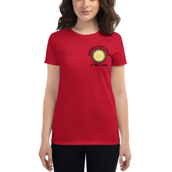 Sometimes it Takes a Village Women's short sleeve t-shirt - small design