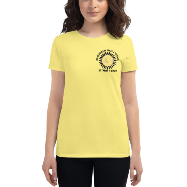 Sometimes it Takes a Village Women's short sleeve t-shirt - small design